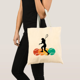 Tennis Player Girl, Tennis Girl Birthday Tote Bag
