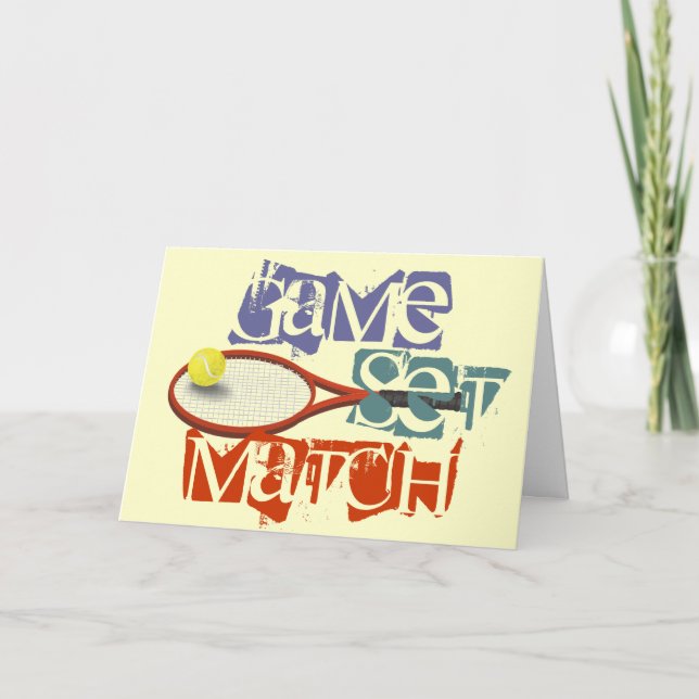 Tennis player Happy Birthday Card (Front)