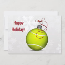 tennis player Holiday Greeting Cards