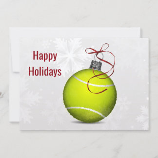 tennis player Holiday Greeting Cards