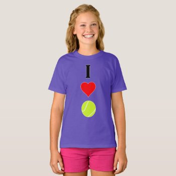 Tennis Player I Love (heart) Tennis Vertical Sport T-shirt by SoccerMomsDepot at Zazzle