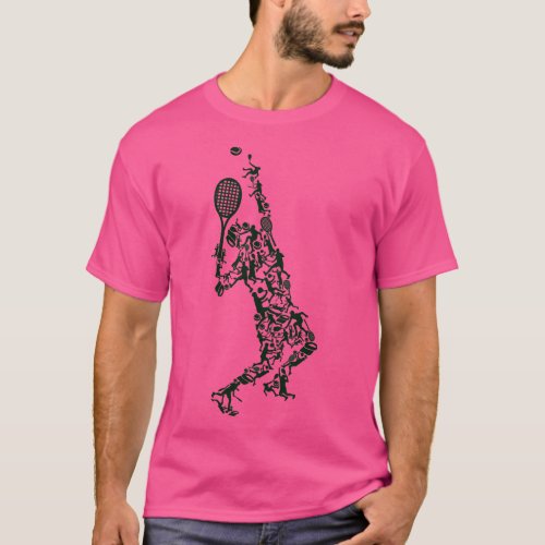 Tennis Player Illustration T_Shirt