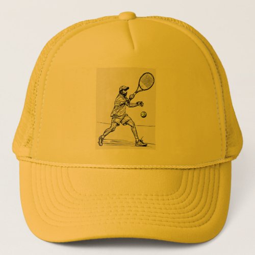 Tennis Player in Action Trucker Hat Trucker Hat
