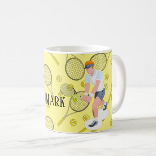 Tennis Player is playing tennis Coffee Mug