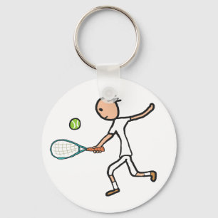 Tennis Player Keychain