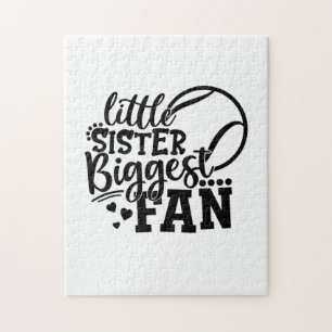 Tennis Player Little Sister Biggest Fan Tennis Jigsaw Puzzle