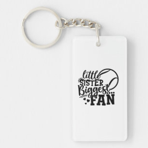 Tennis Player Little Sister Biggest Fan Tennis Keychain