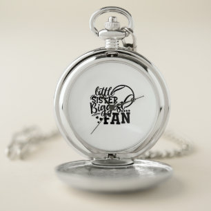 Tennis Player Little Sister Biggest Fan Tennis Pocket Watch
