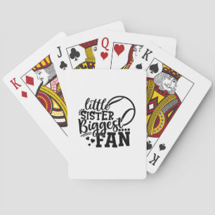 Tennis Player Little Sister Biggest Fan Tennis Poker Cards