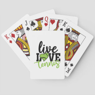 Tennis Player Live Love Tennis Poker Cards