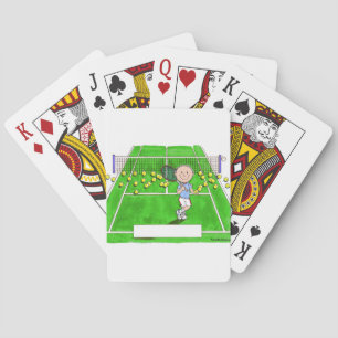 Tennis Player, Male - Personalized Cartoon Poker Cards