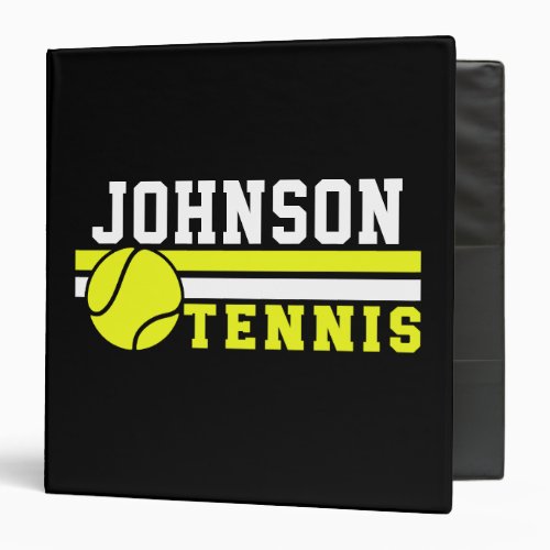 Tennis Player NAME Ball Game Court Personalized 3 Ring Binder