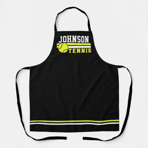 Tennis Player NAME Ball Game Court Personalized Apron