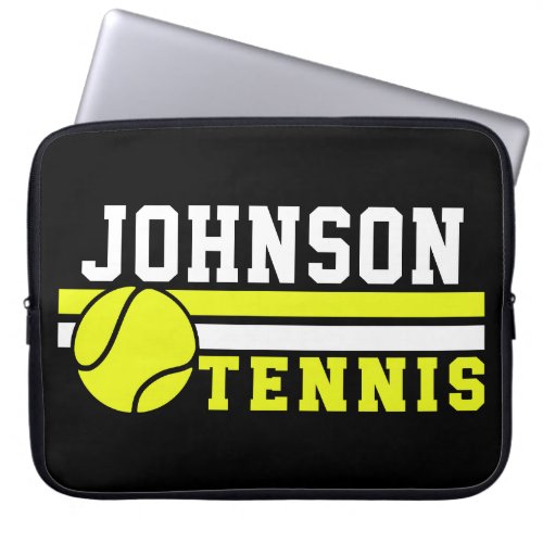 Tennis Player NAME Ball Game Court Personalized Laptop Sleeve