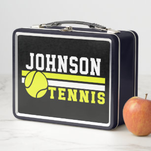 Tennis Player NAME Ball Game Court Personalized Metal Lunch Box