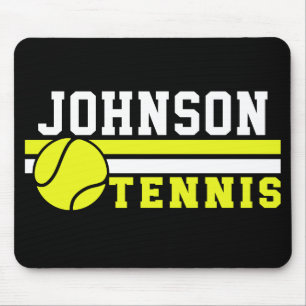 Tennis Player NAME Ball Game Court Personalized Mouse Pad