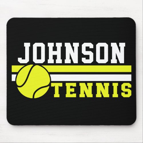 Tennis Player NAME Ball Game Court Personalized Mouse Pad