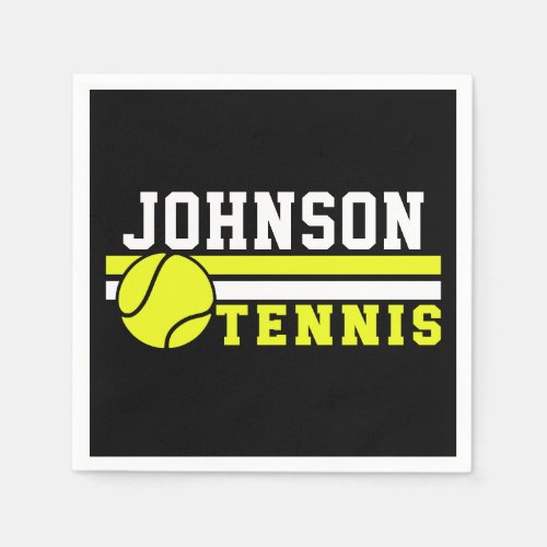 Tennis Player NAME Ball Game Court Personalized Napkins