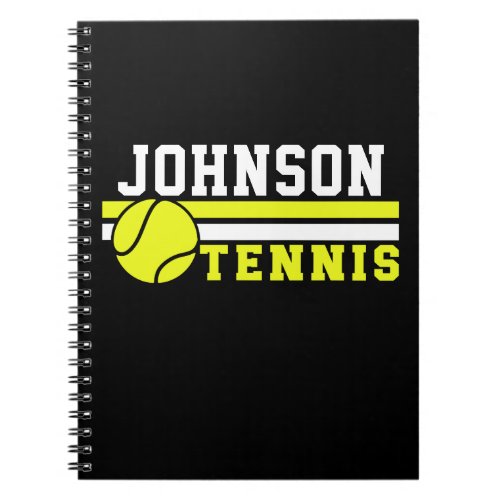 Tennis Player NAME Ball Game Court Personalized Notebook