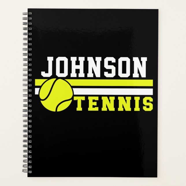 Tennis Player NAME Ball Game Court Personalized Planner (Front)