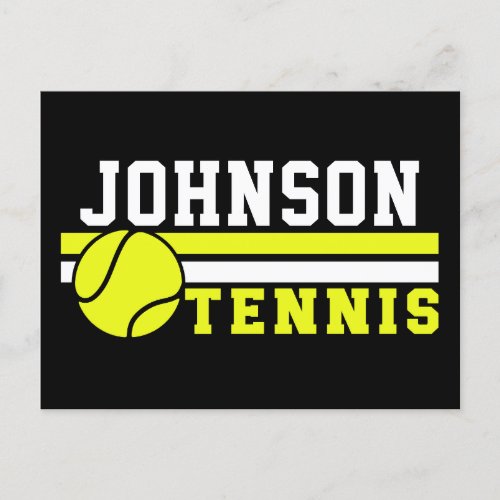 Tennis Player NAME Ball Game Court Personalized Postcard