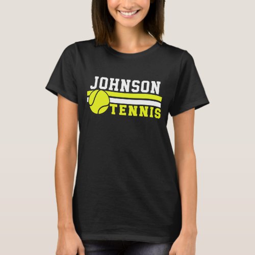 Tennis Player NAME Ball Game Court Personalized T_Shirt