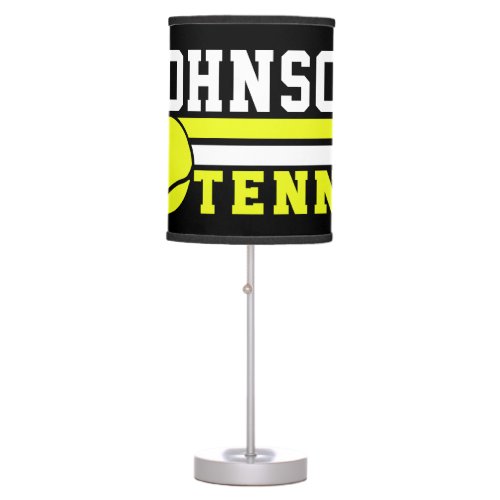 Tennis Player NAME Ball Game Court Personalized Table Lamp