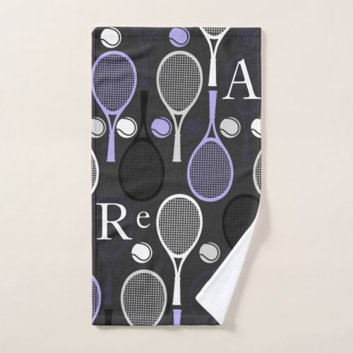 Tennis Player Name Letters Personalized Sport Team Hand Towel