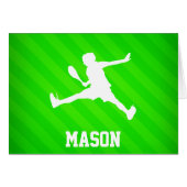 Tennis Player; Neon Green Stripes (Front Horizontal)