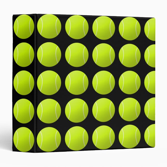 Tennis Player or Coach Black Tennis Ball Binder (Front/Spine)