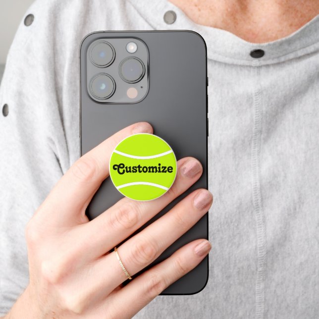 Tennis Player or Coach Custom Text Personalized PopSocket (Hand)