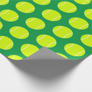 Tennis Player or Coach Tennis Balls & Color Sports Wrapping Paper