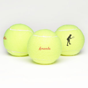 Tennis player personalized balls