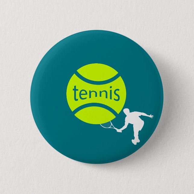 Tennis player pinback button (Front)