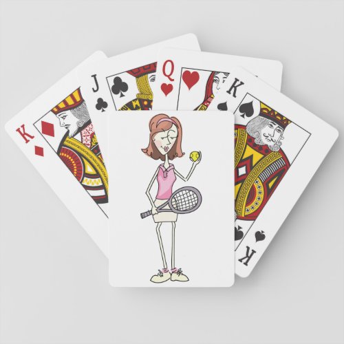Tennis Player Playing Cards