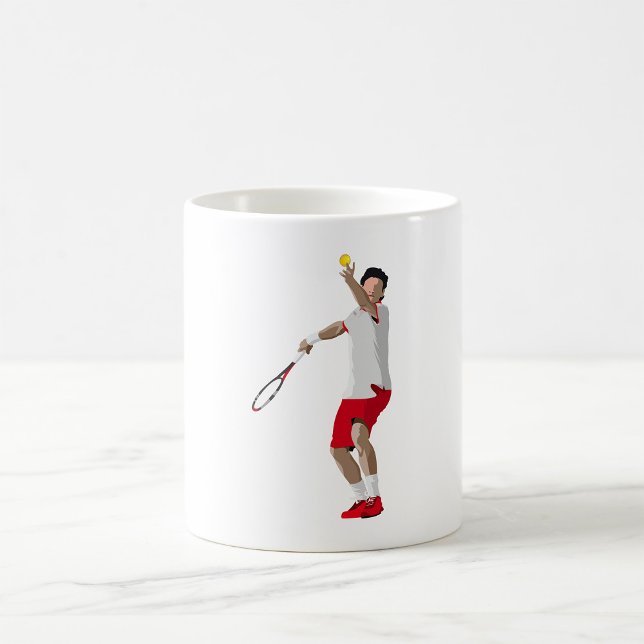 Tennis Player Serving Coffee Mug (Creator Uploaded)