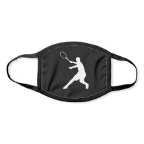 Tennis player silhouette icon face mask design