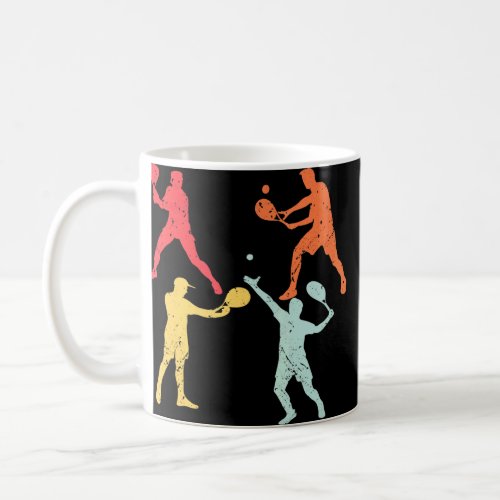 Tennis Player Silhouette Rackets Balls Cool Men Wo Coffee Mug