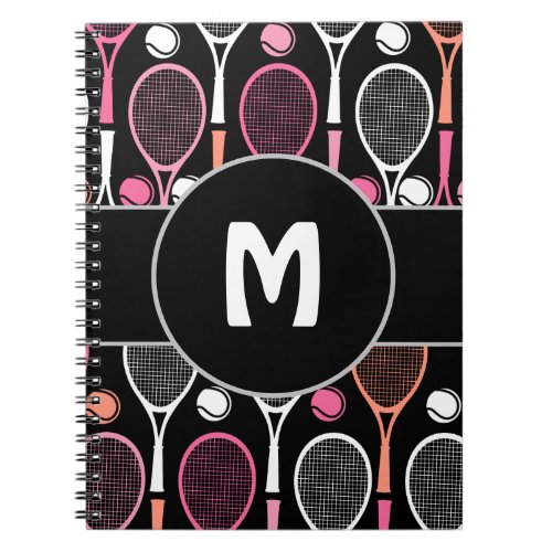 Tennis Player Team Name Personalized Monogrammed Notebook