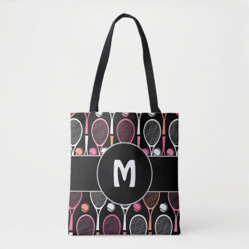 Tennis Player Team Name Personalized Monogrammed Tote Bag