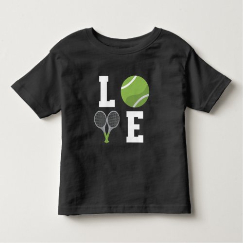 Tennis Player Tennis Ball and Rackets Toddler T_shirt