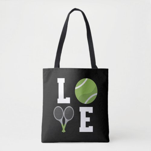 Tennis Player Tennis Ball and Rackets Tote Bag