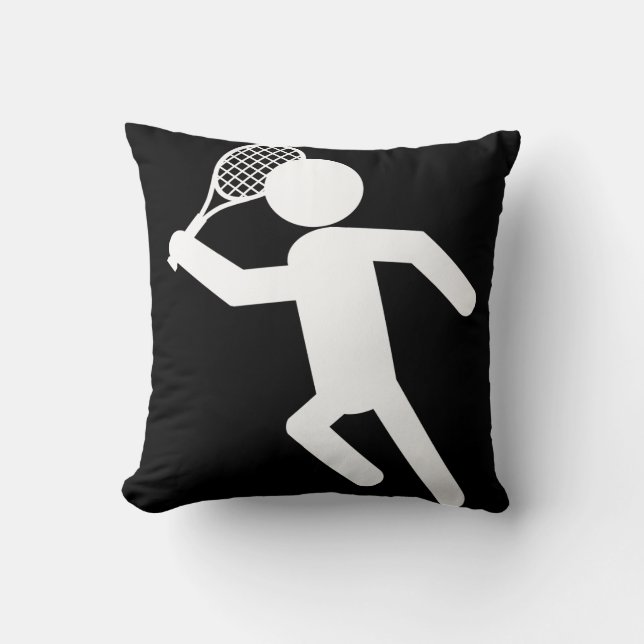 Tennis Player - Tennis Symbol Throw Pillow (Front)