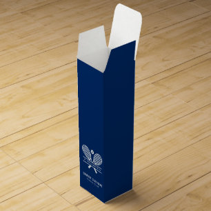 Tennis Players and Country Club Members Swag Blue Wine Box