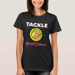 Tennis Players Pink Ribbon Breast Cancer T-Shirt