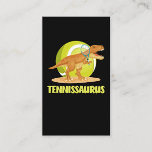 Tennis playing Trex Funny Dino Sport Business Card
