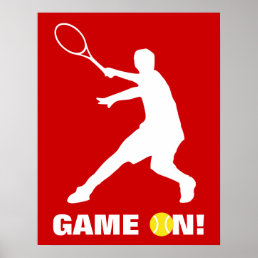 Tennis poster with custom quote | Game on