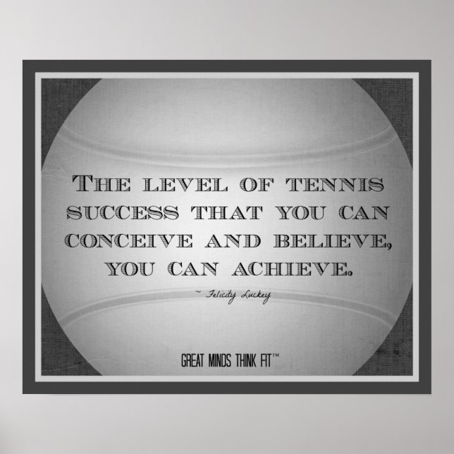 Tennis Poster with Quote 014 (Front)