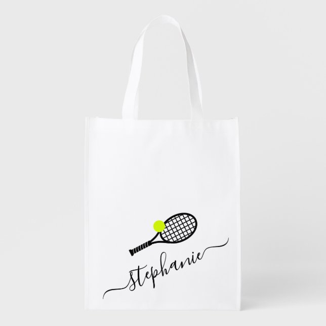 Tennis Practice Ball Grocery Bag (Front)