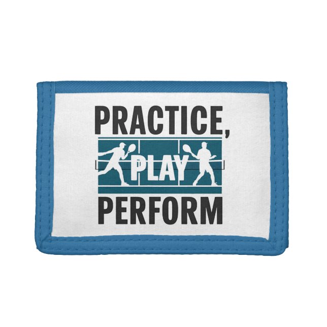 Tennis - Practice play perform Trifold Wallet (Front)